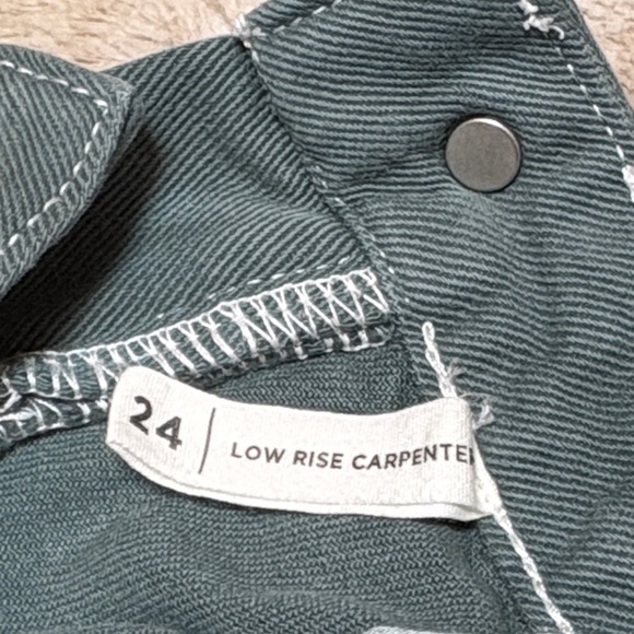 PACSUN Low Rise Green Carpenter Pants, Size 24 - Picture 9 of 11